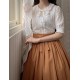 Miss Point Margaret Petal Collar Short Sleeve Blouse(Reservation/Deposit)